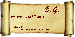 Bruch Gyöngyi névjegykártya